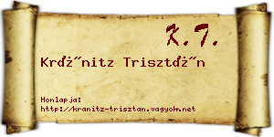 Kránitz Trisztán névjegykártya